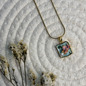 enchanted garden square pendant