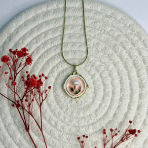 Home blush pearl flora pendant necklace