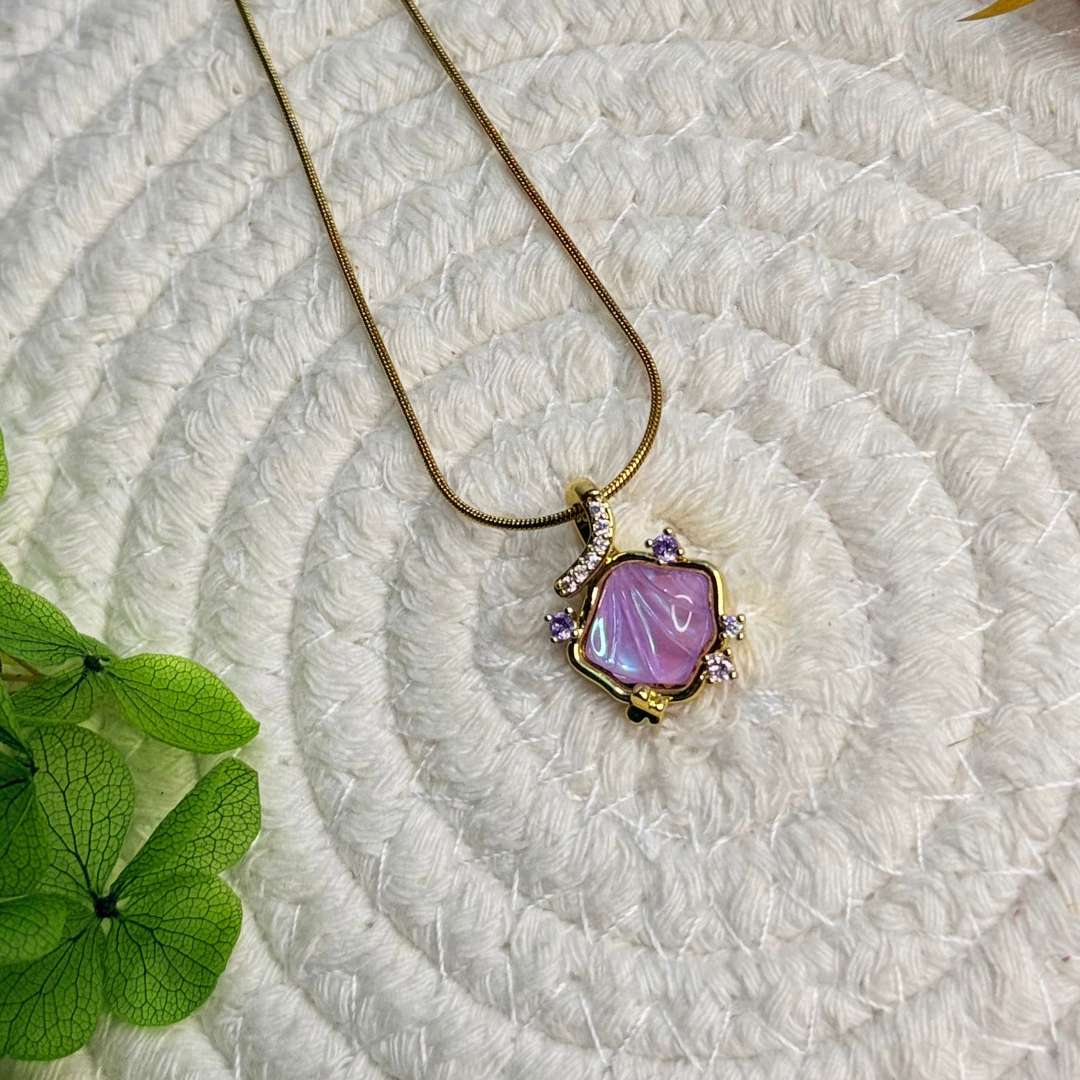 lavender bloom pearl pendant lavender bloom pearl pendant