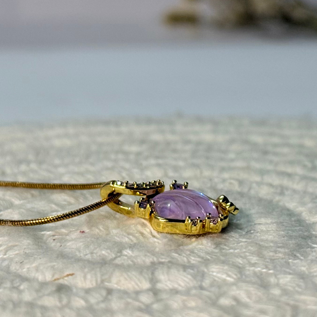 lavender bloom pearl pendant lavender bloom pearl pendant