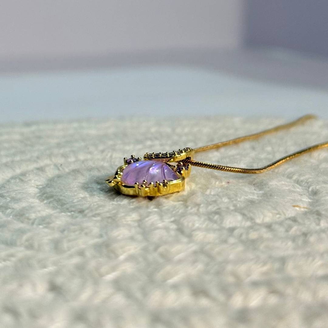 lavender bloom pearl pendant lavender bloom pearl pendant