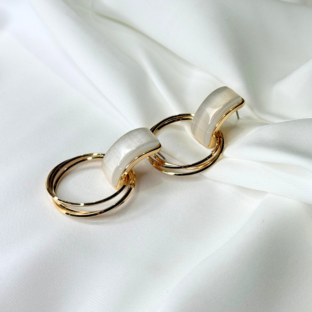ivory arc hoop earrings ivory arc hoop earrings