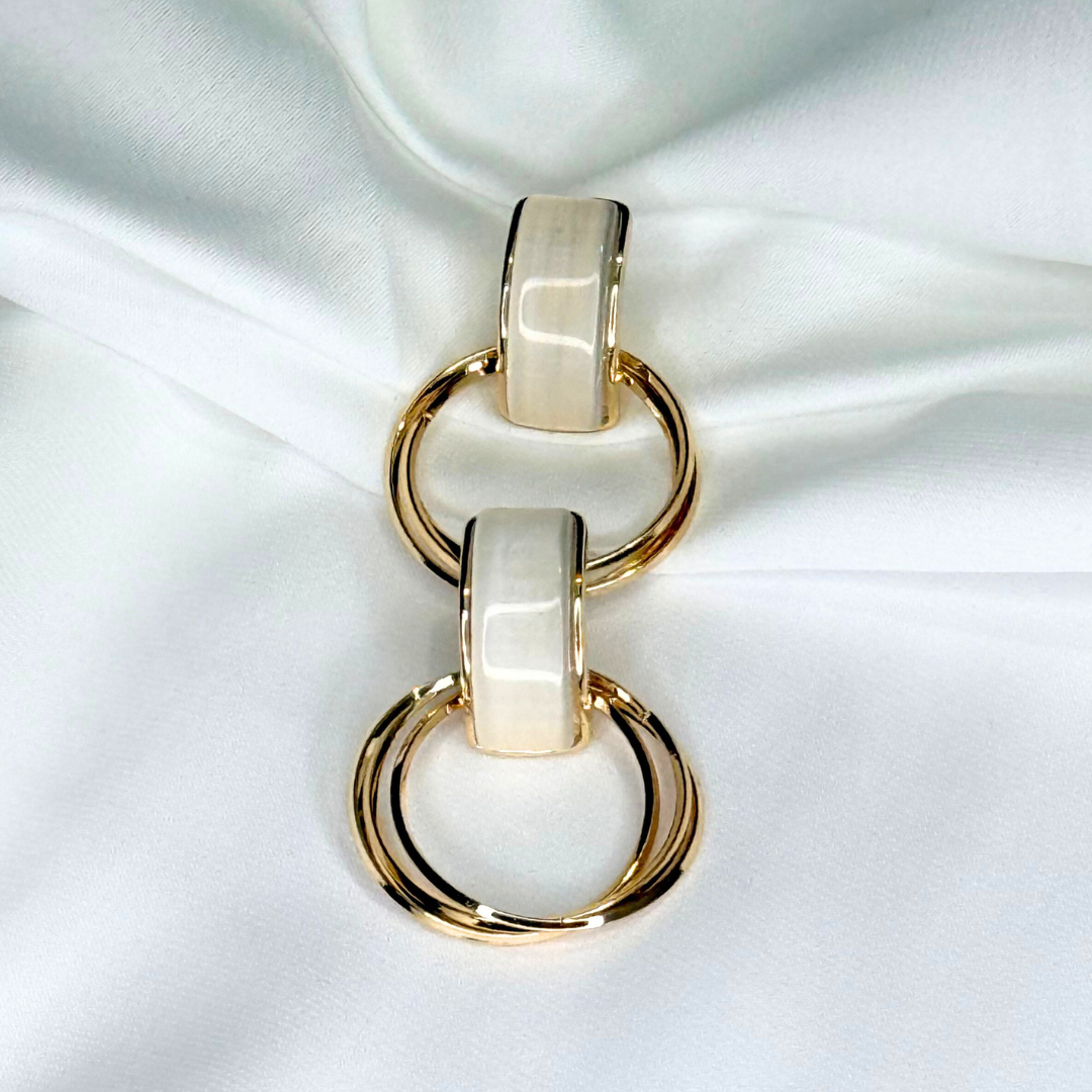 ivory arc hoop earrings ivory arc hoop earrings