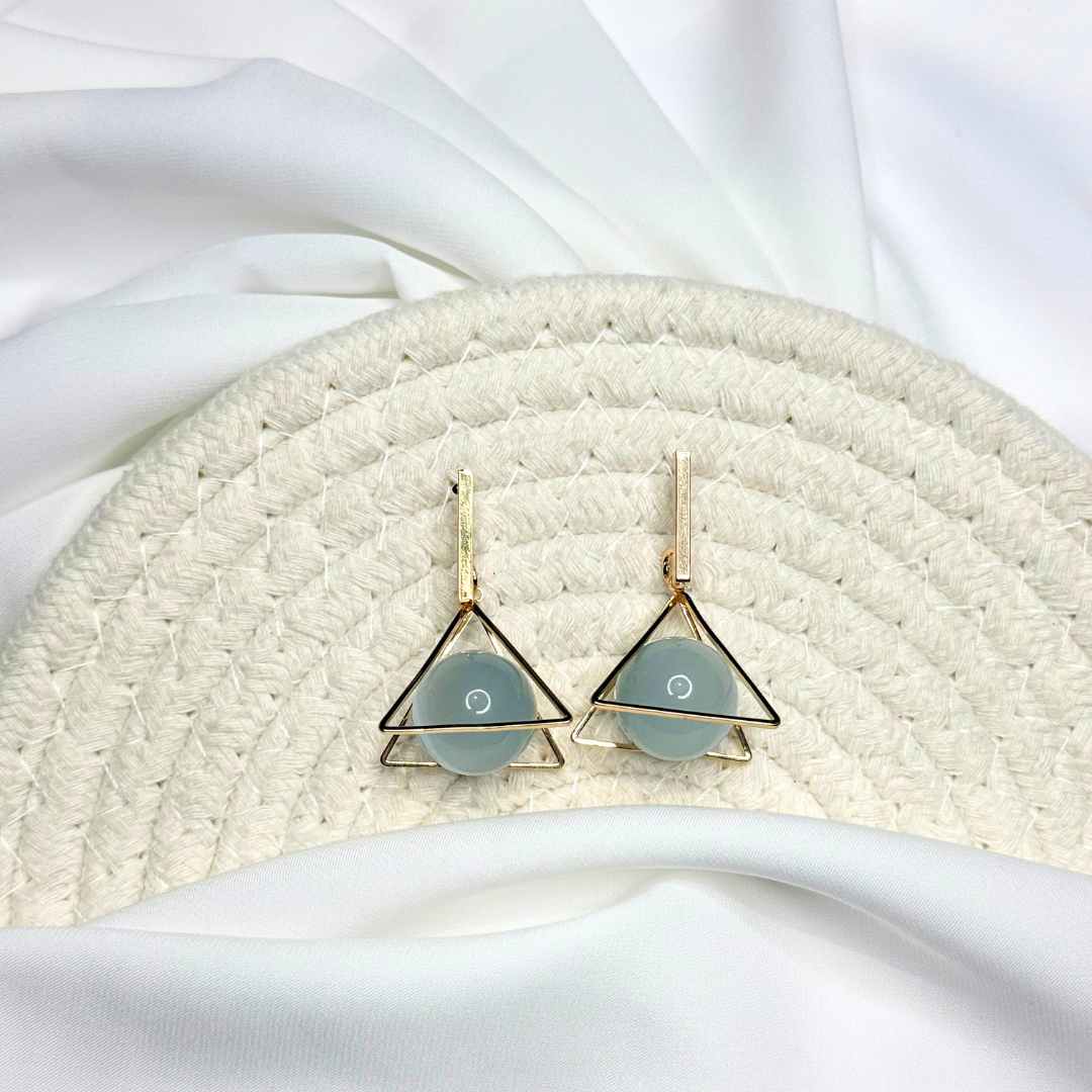 frosted triangle drop earrings frosted triangle drop earrings