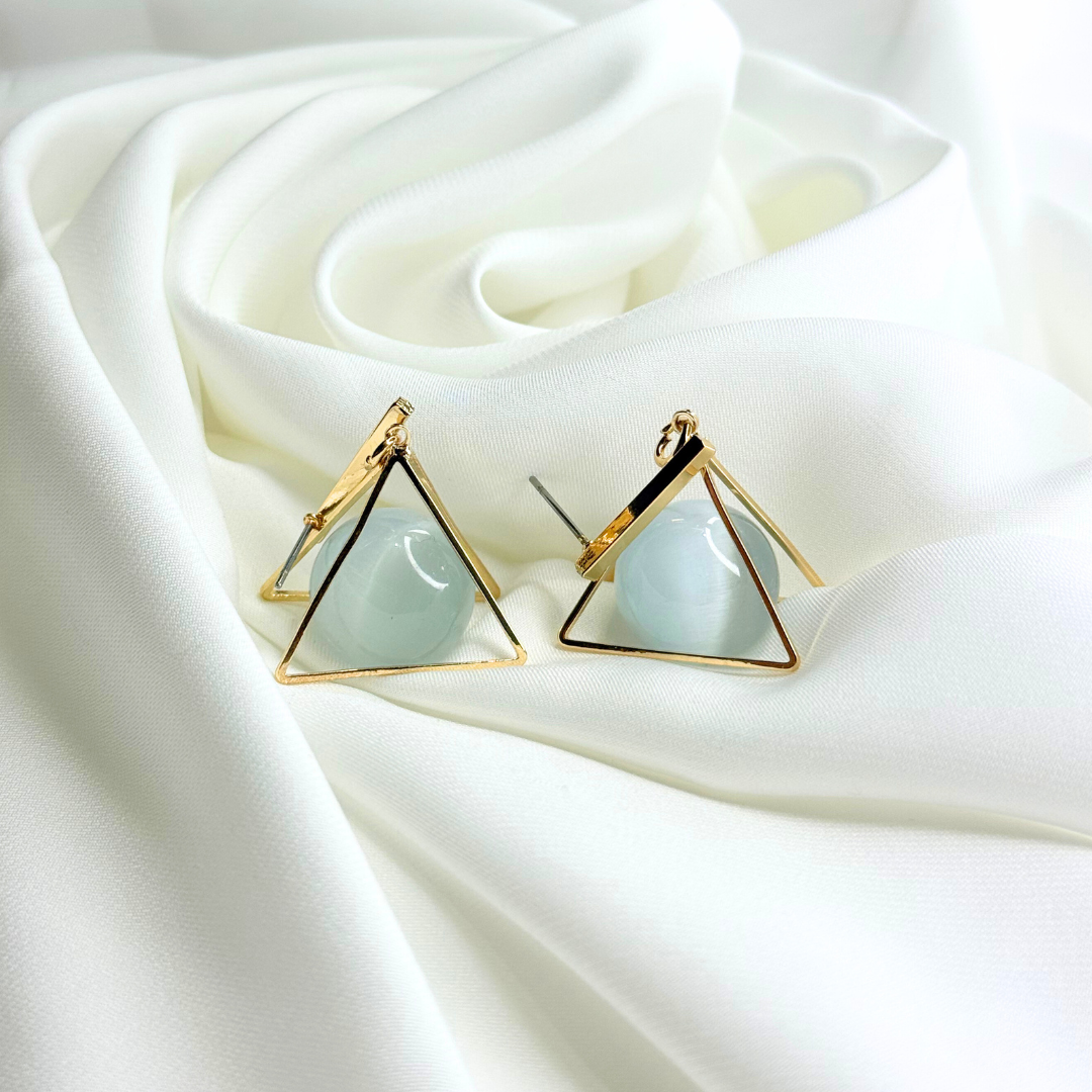frosted triangle drop earrings frosted triangle drop earrings