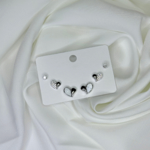 Home silver heart mix set