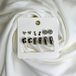 chunky silver barrel set