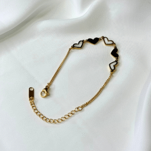 Home two tone heartline bracelet