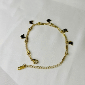 two tone heartline bracelet