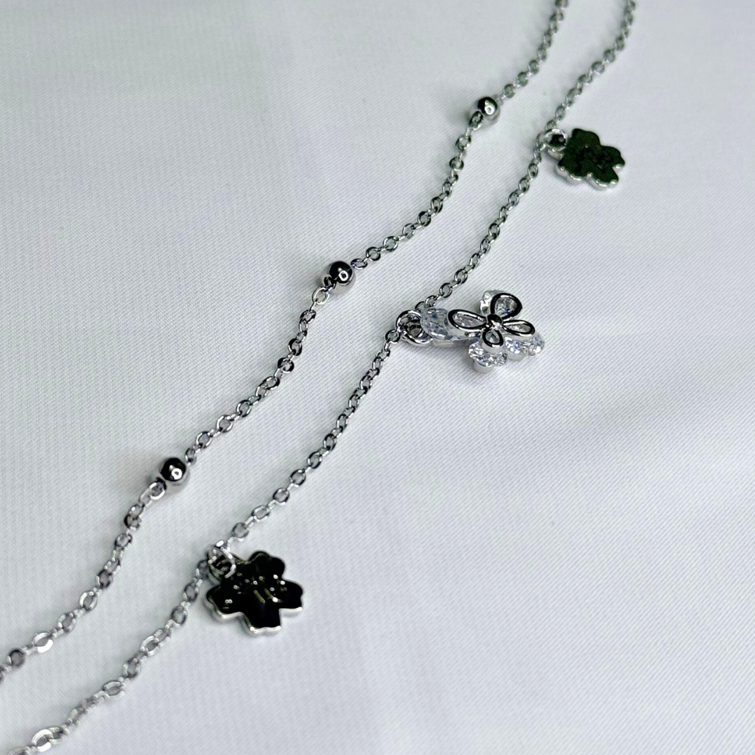 silver clover sparkle bracelet silver clover sparkle bracelet