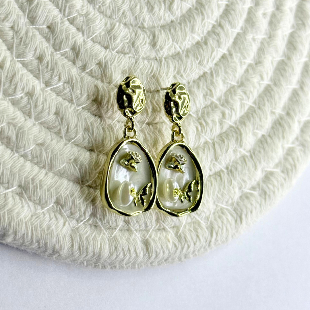 flutter lune glass earrings flutter lune glass earrings