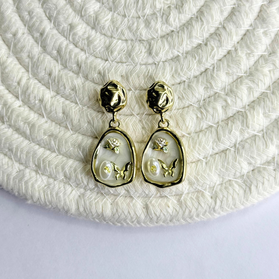flutter lune glass earrings flutter lune glass earrings